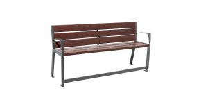 Banc Menton senior 180cm plastique recyclé 6 lames