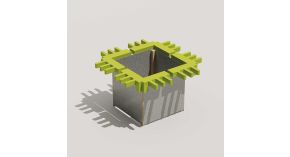 JARDINIERE MODULABLE LORIENT NON TRAITE SANS BRISE VUE AVEC DEPART SUR 4 COTES