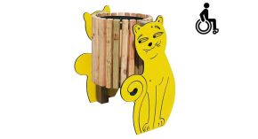 Poubelle extérieur pour enfants Névian Le chat - 50 L 