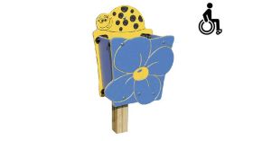 Poubelle extérieure pour enfants Névian Fleur – 30L