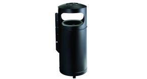 Poubelle d’extérieur combiné cendrier Vallombrossa – Acier galva– 110 L