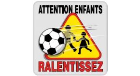 PANNEAU ATTENTION ENFANTS FOOT