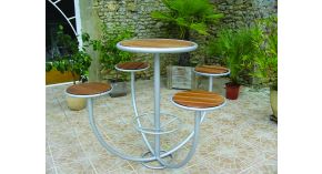 Table Gueridon bois exotique