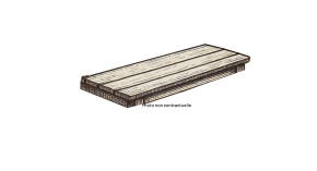 Banquette bois pour kiosque