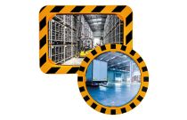 MIROIR INDUSTRIE JAUNE ET NOIR PAS - INTERIEUR