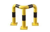 BARRIERE PROTECTION ANGLE Ø 89 MM JAUNE/NOIR SUR PLATINES