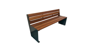 Banc de ville en bois Helsinki - Avec ou sans dossier - 180 cm