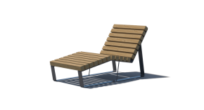 M&eacute;ridienne acier bois Vintimille