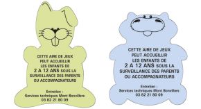 Panneau de règlementations aire de jeux