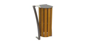 Poubelle extérieure acier bois Annecy - 80 L ou 120 L