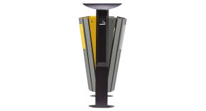 Poubelle extérieure tri sélectif avec cendrier - 2 x 60 L