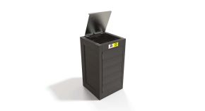 Poubelle urbaine en plastique recyclé Asmara – 130 L / tri sélectif