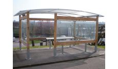 Abri fumeurs en bois Plaissan 