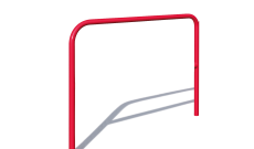 BARRIERE PROTECTION SIMPLE Ø 60 MM LG 1500 MM GALVA PEINT