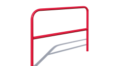 BARRIERE PROTECTION RENFORCEE Ø 60 MM LG 2000 MM GALVA PEINT