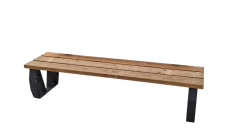 BANQUETTE LARGE MODULABLE AGEN PIN/ACIER