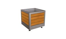 JARDINIERE MENTON BOIS/ACIER