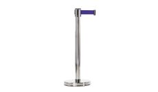 Poteau de balisage à sangle inox