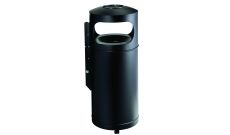 Poubelle d’extérieur combiné cendrier Vallombrossa – Acier galva– 110 L