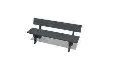 Banc et banquette plastique recyclé Bayeux 