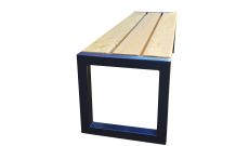 Banc urbain extérieur acier et bois de mélèze – 150 cm