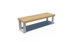 Banquette acier bois Vintimille