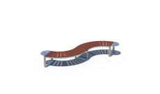 Banquette acier bois Vintimille - Serpentin