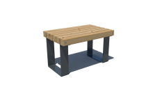 Tabouret acier bois Vintimille – 75 cm