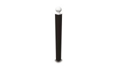Potelet boule PMR Léguevin à sceller - Hauteur 140 cm 