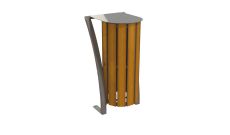 Poubelle extérieure acier bois Annecy - 80 L ou 120 L