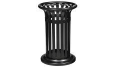 Poubelle acier ronde Jakarta – Fixation au sol - 60 L