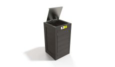Poubelle urbaine en plastique recyclé Asmara – 130 L / tri sélectif