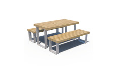 Table acier bois Vintimille